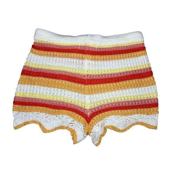Jolie & Joy Women’s Large Crochet Shorts Colorful Stripe Drawstring - Picture 4 of 4